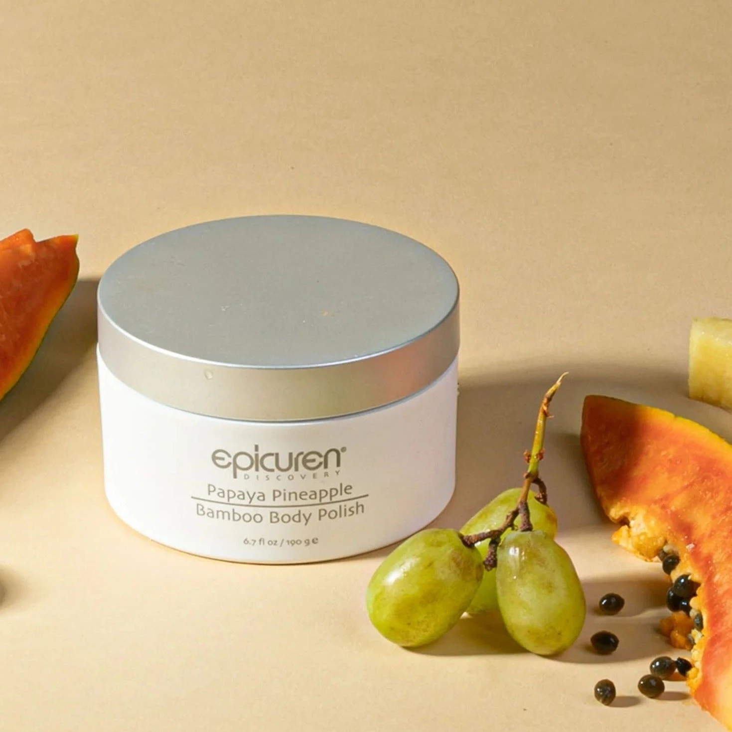 Epicuren Papaya Pineapple Bamboo Body Polish 2 Epicuren Papaya Pineapple Bamboo Body Polish - Image 2