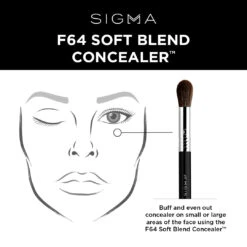 Sigma F64 Soft Blend Concealer Brush -Care Product Store F64SoftBlendConcealer