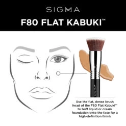 Sigma F80 Flat Kabuki Brush -Care Product Store F80FlatKabuki