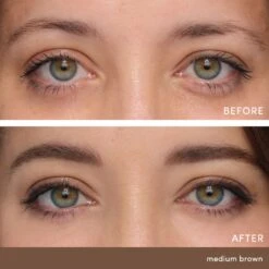 Jane Iredale PureBrow Shaping Pencil -Care Product Store Jane Iredale PureBrow Shaping Pencil Medium Brown Before After