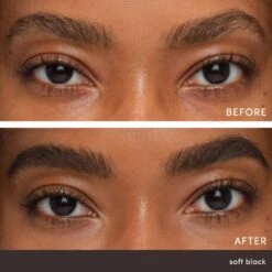 Jane Iredale PureBrow Shaping Pencil -Care Product Store Jane Iredale PureBrow Shaping Pencil Soft Black Before After