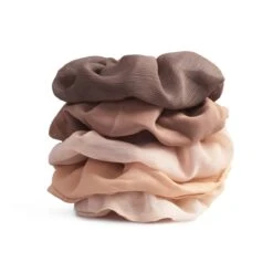 Kitsch Crepe Scrunchie 5 Pieces Terra Cotta