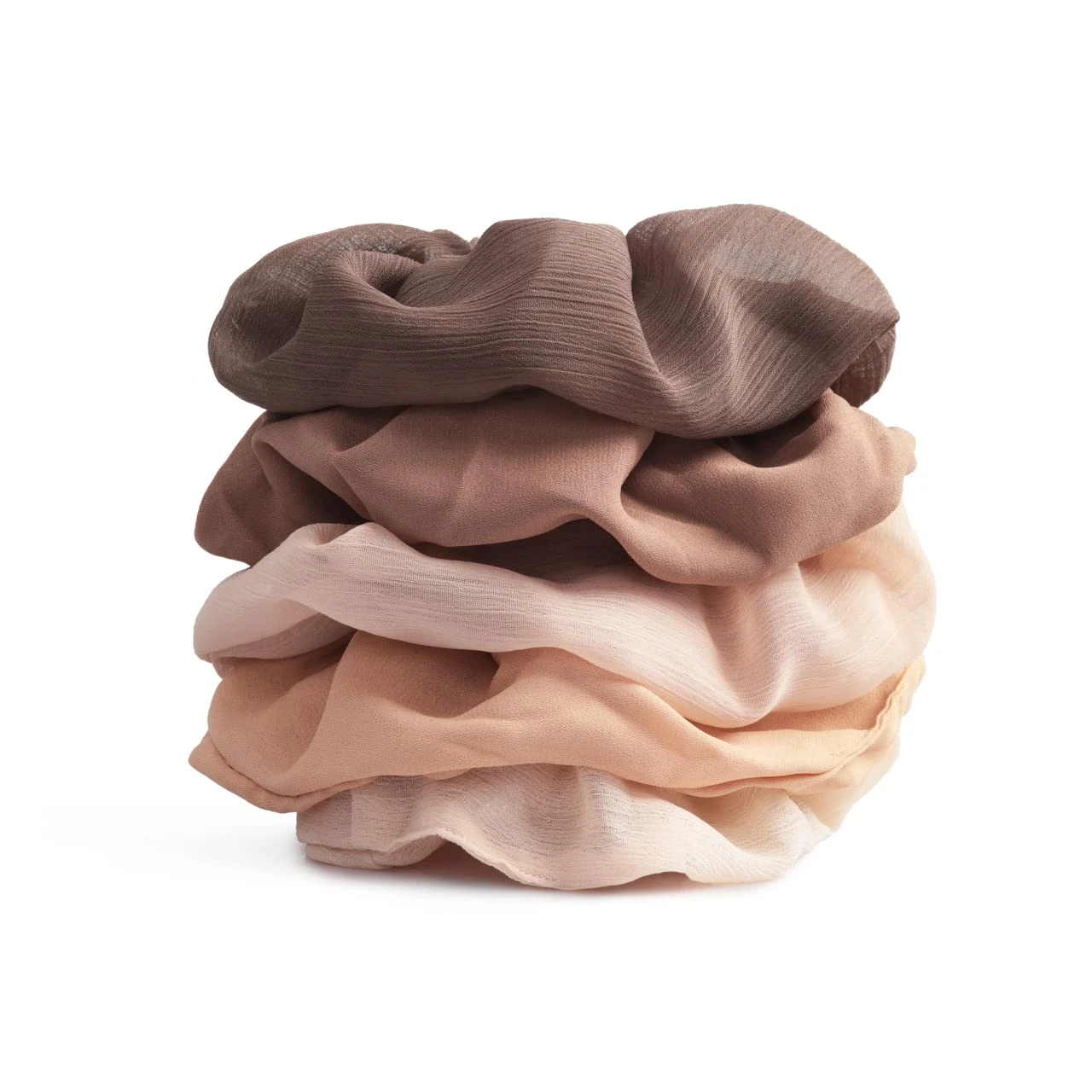 Kitsch Crepe Scrunchie 5 Pieces Terra Cotta 1 Kitsch Crepe Scrunchie 5 Pieces Terra Cotta