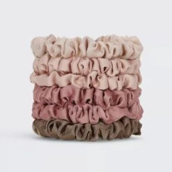 Kitsch Satin Scrunchies 6pc Set Terracotta -Care Product Store Kitsch Satin Scrunchies 6pc Set Terracotta 3
