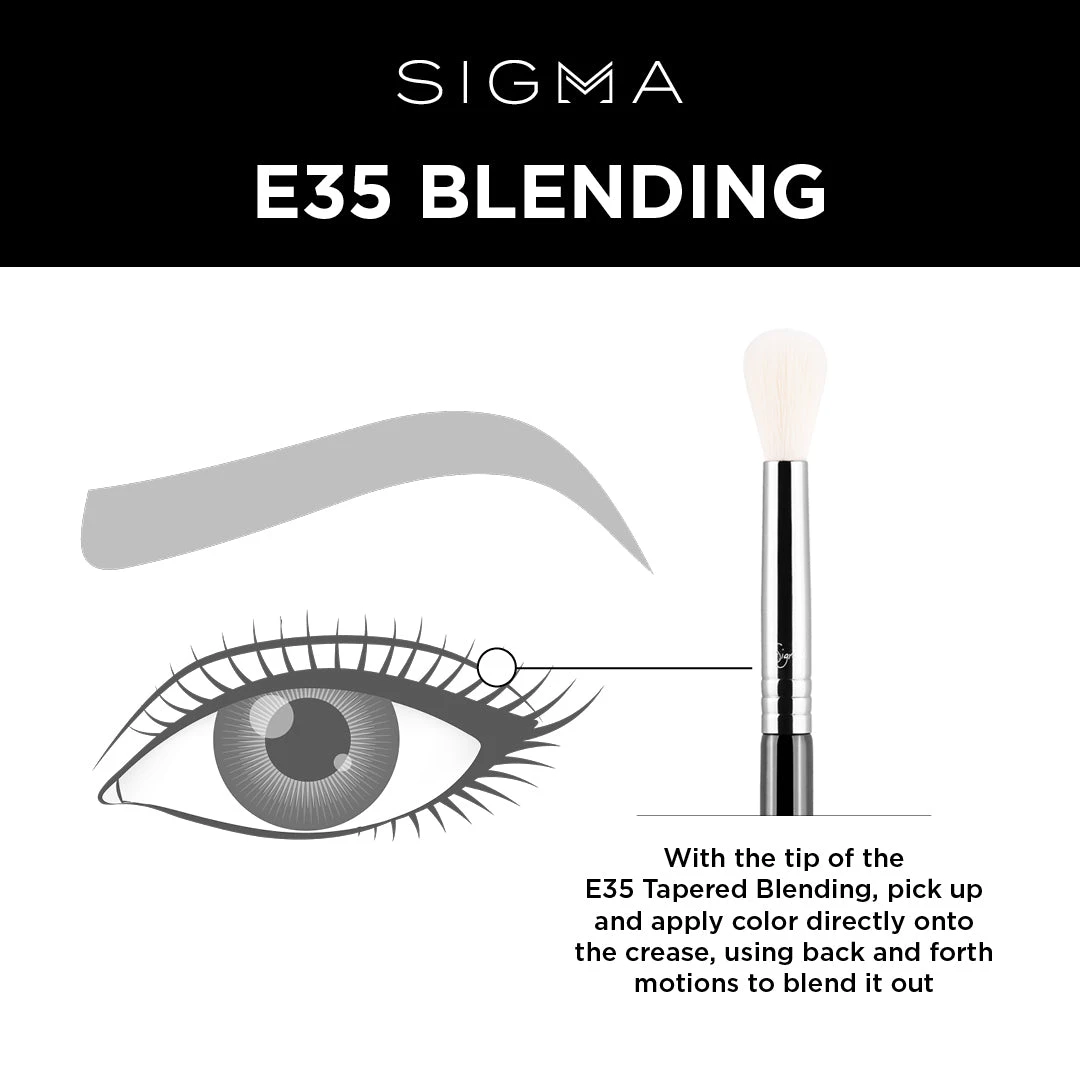 Sigma E35 Tapered Blending Brush 3 Sigma E35 Tapered Blending Brush - Image 3