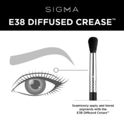 Sigma E38 Diffused Crease Brush -Care Product Store Sigma E38 Diffused Crease Brush info
