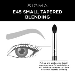 Sigma E45 Small Tapered Blending Brush -Care Product Store Sigma E45 SmallTapered Blending Brush info