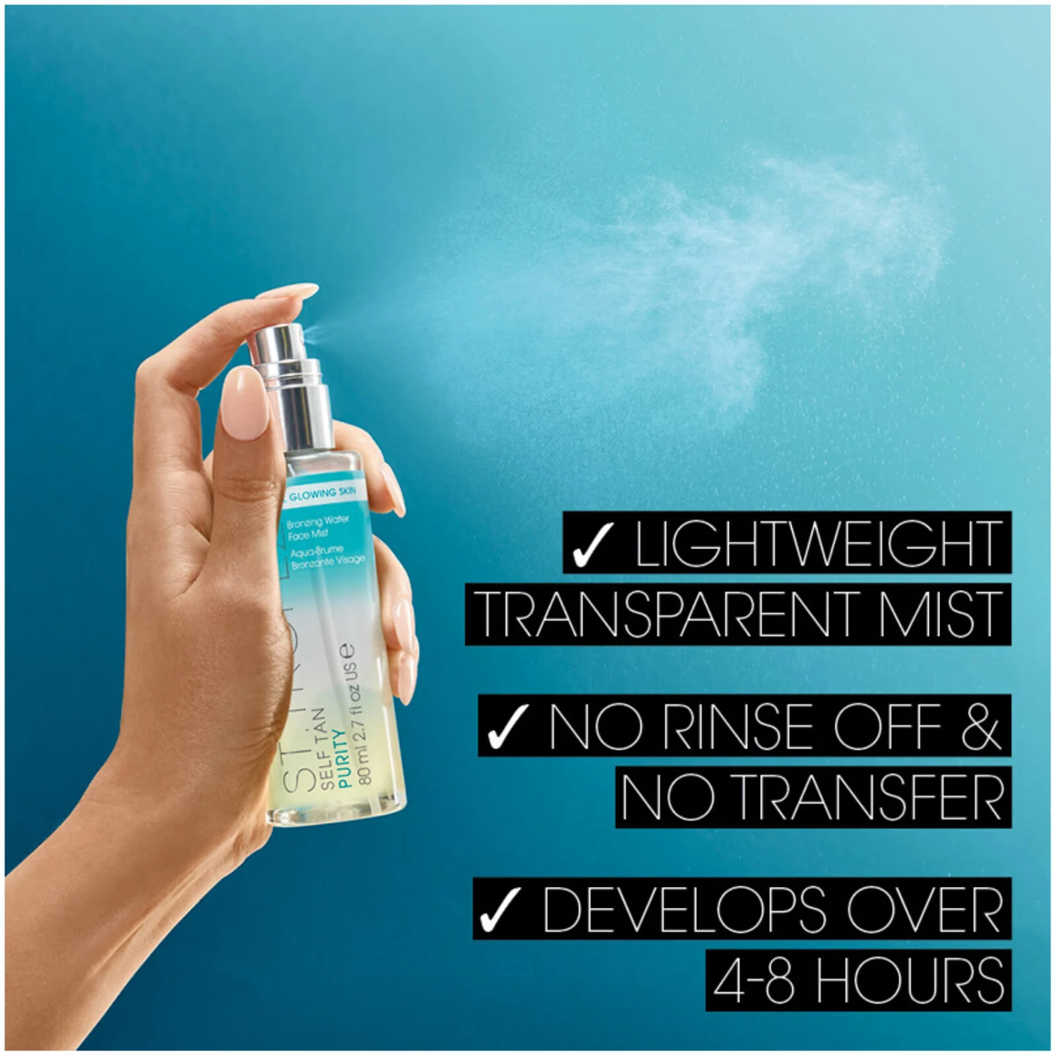 St. Tropez Self Tan Purity Bronzing Water Face Mist 2 St. Tropez Self Tan Purity Bronzing Water Face Mist - Image 2