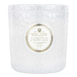 Voluspa Eucalyptus & White Sage Luxe Candle