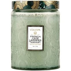 Voluspa French Cade & Lavender Large Glass Jar Candle