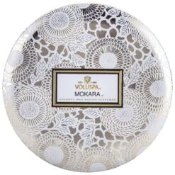 Voluspa Mokara 3 Wick Candle In Decorative Tin