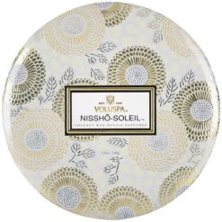 Voluspa Nissho-Soleil 3 Wick Candle In Decorative Tin