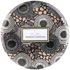 Voluspa Yashioka Gardenia 3 Wick Candle In Decorative Tin