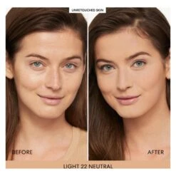 BareMinerals Barepro 16hr Skin-Perfecting Powder Foundation -Care Product Store bareMinerals Barepro 16h Skin Perfecting Powder Foundation Light 22 Neutral Before After