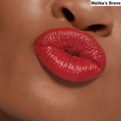 Becca Ultimate Lipstick Love BFF -Care Product Store malikas brave on lip swatch