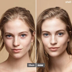 Becca Ultimate Coverage 24 Hour Foundation -Care Product Store shell before after